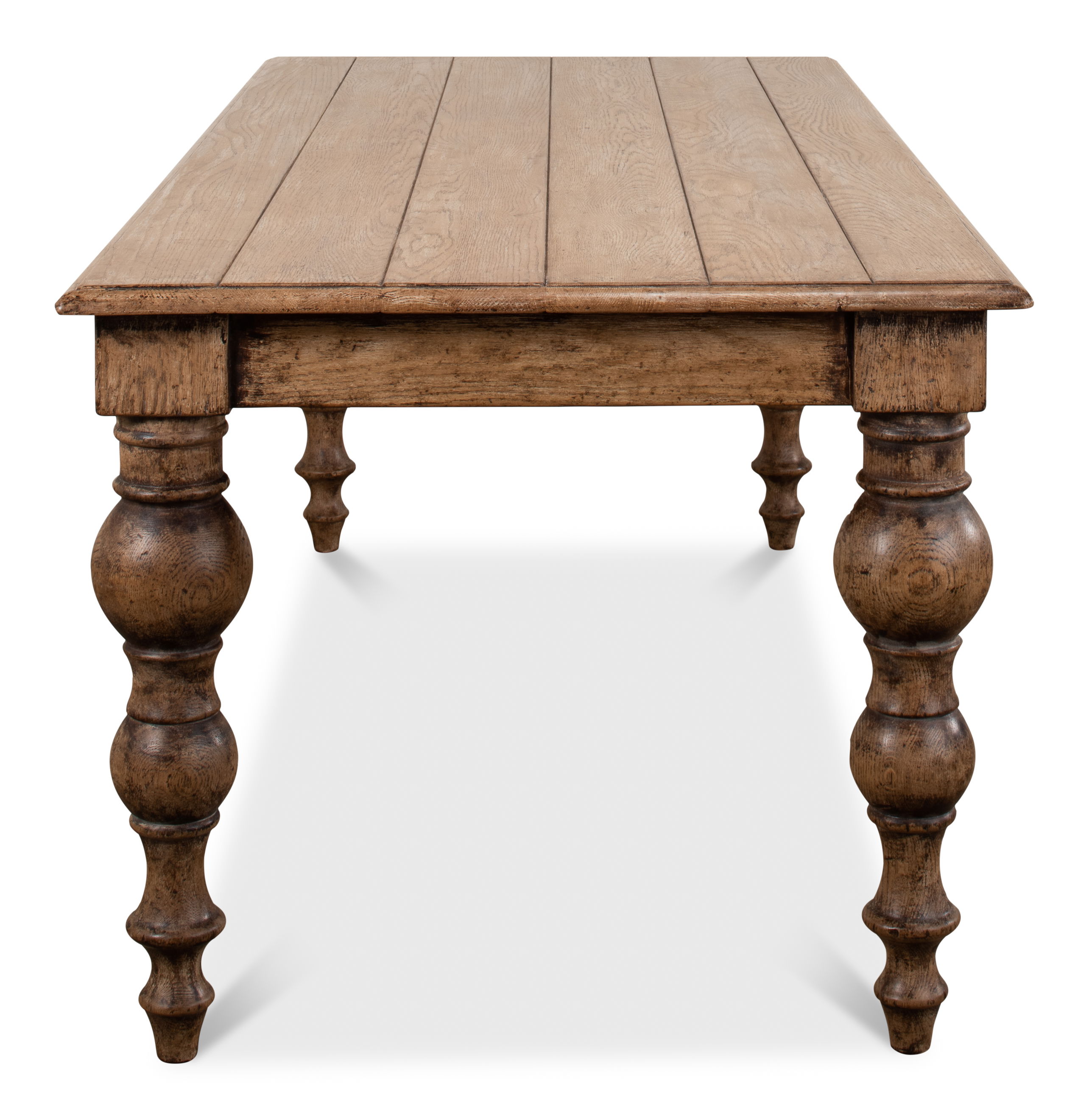 Oak Dining Table, by Sarreid, 84" length x 37" width x 31" height View 5