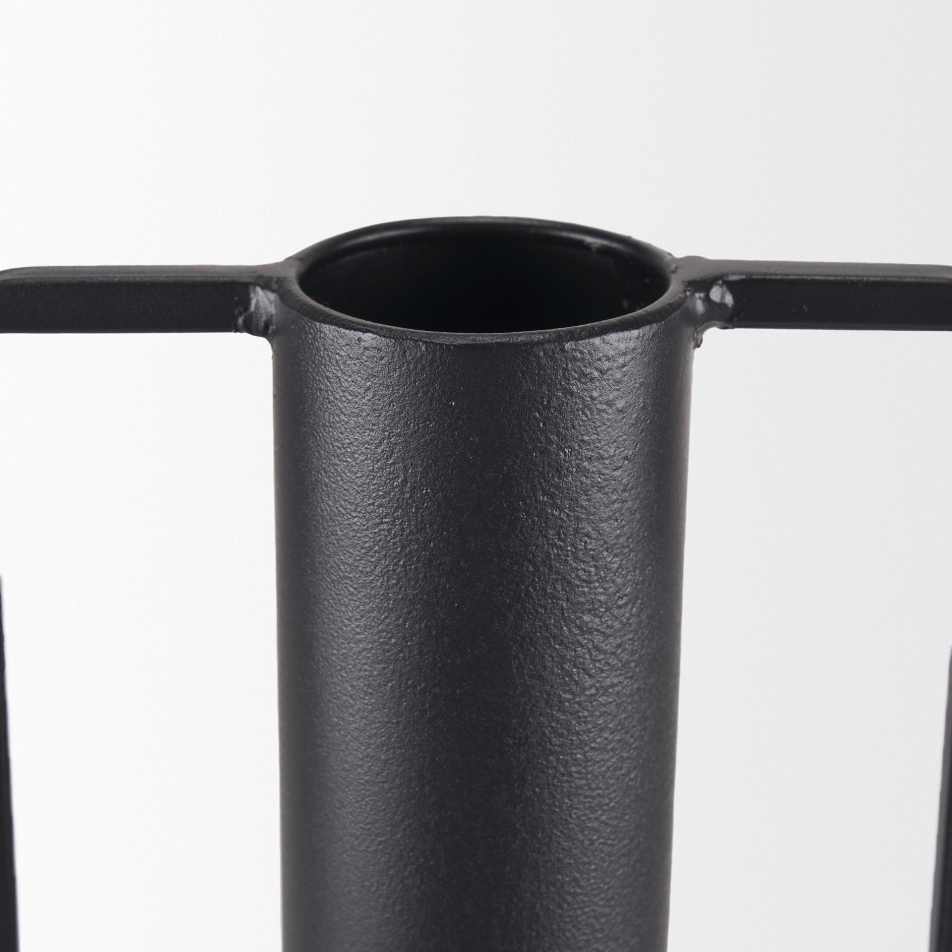 Tovi Tall Matte Black Narrow Metal Vase large image 