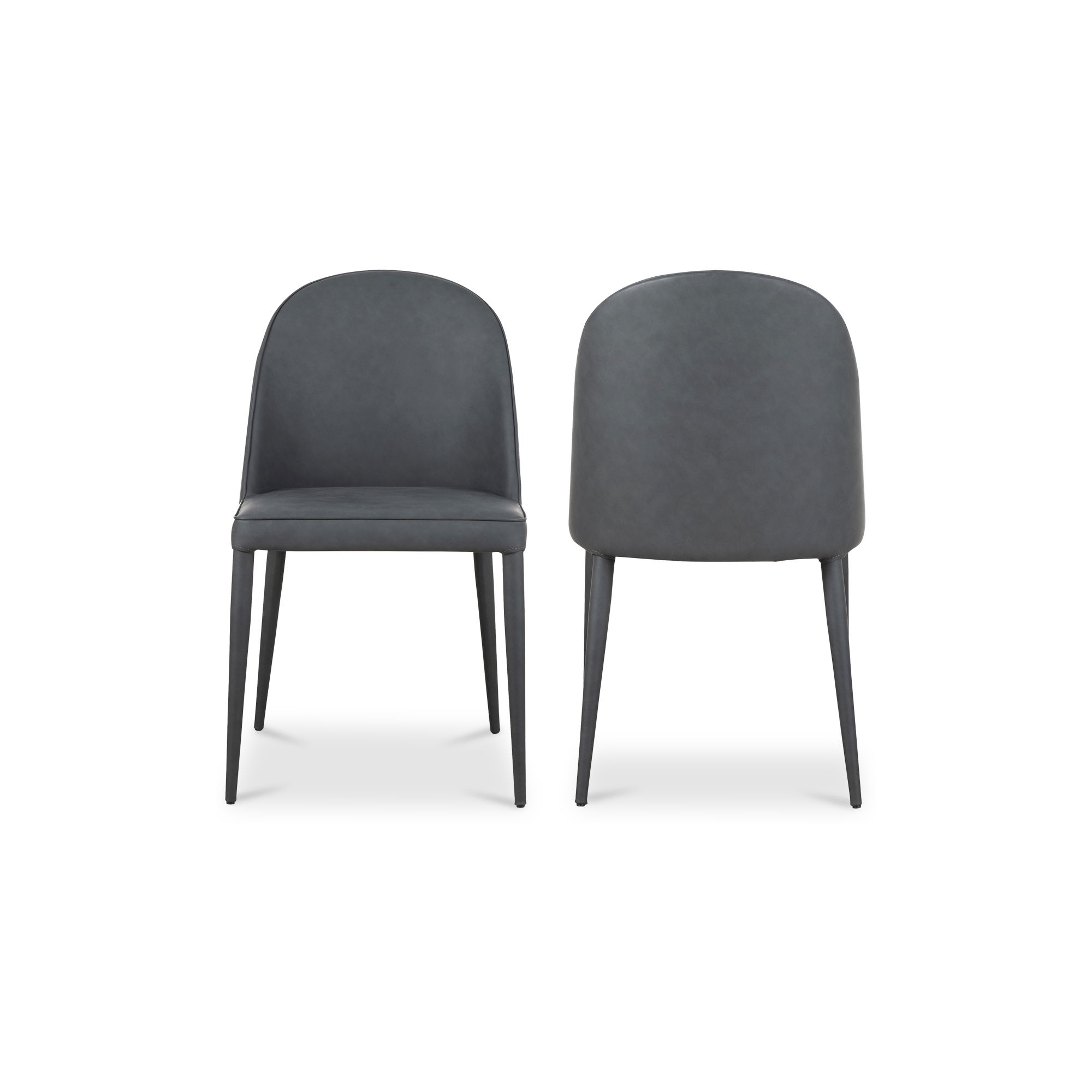 Burton Dining Chair Black Fade Vegan Leather - Set Of Two large image 
