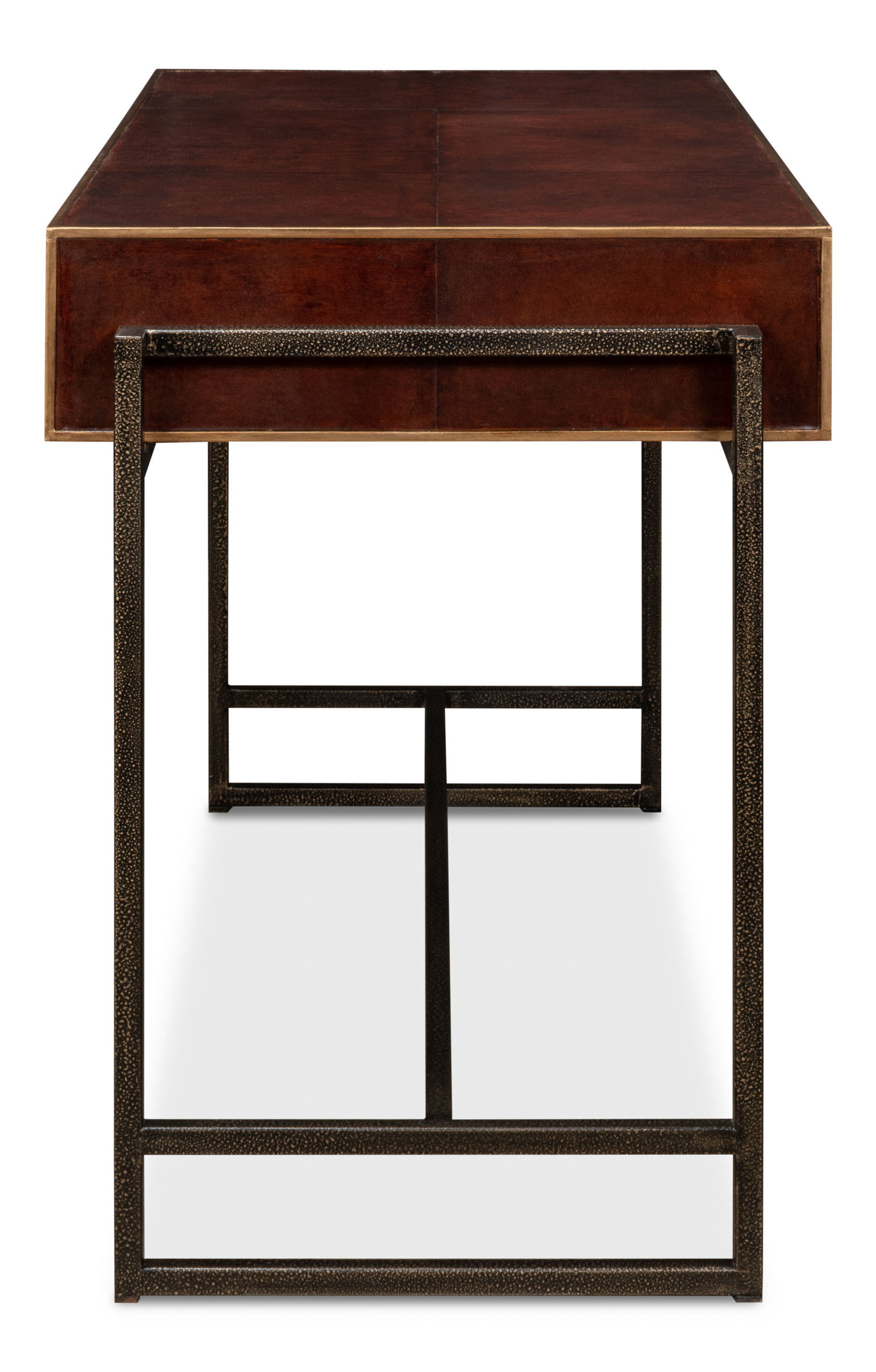 Old Brown Leather Desk large image 