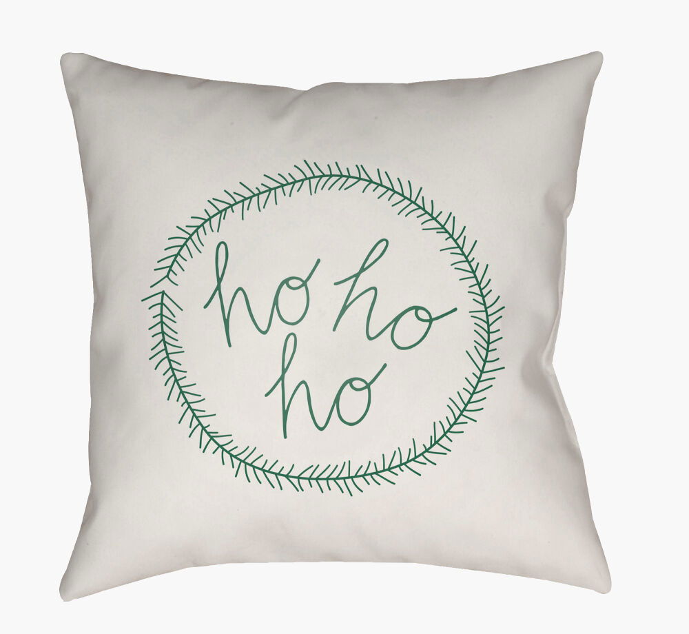 Hohoho Accent Pillow, Decorative Pillow by Surya, 18" length x 18" width