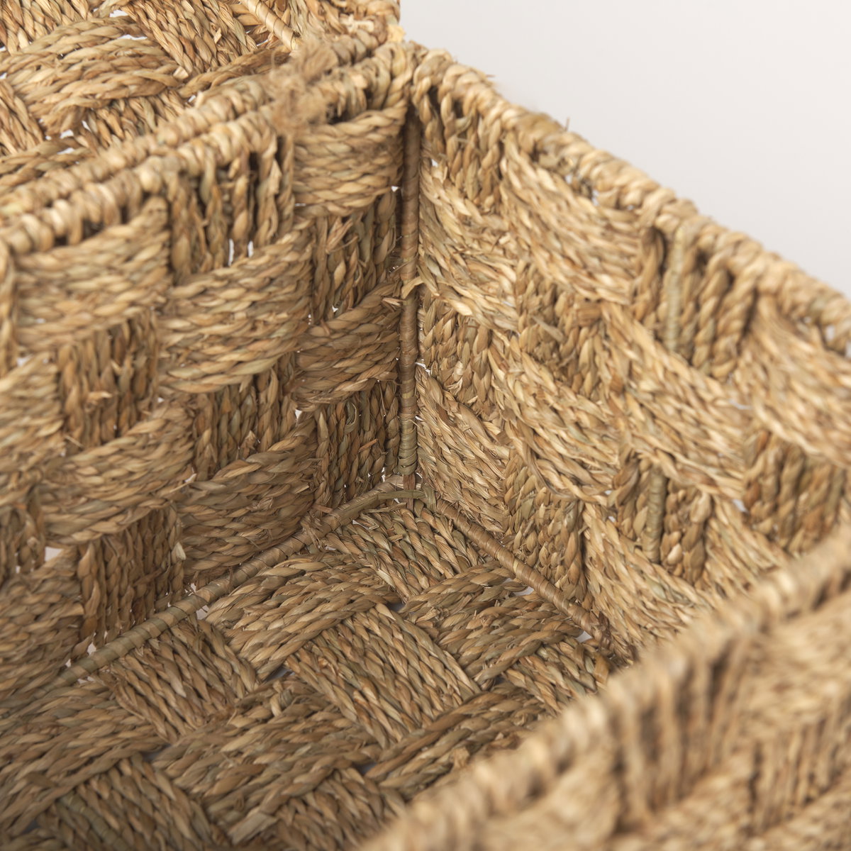 Hanalei Set of 2 Seagrass Boxes with Lids, by Mercana, 11.42" length x 7.48" width x 7.48" height View 13