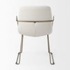 Sawyer Solid Back Dining Side Chair | Cream Fabric with Gold Metal, Dining Chair by Mercana, 22.44" length x 24.8" width x 34.65" height thumbnail 5