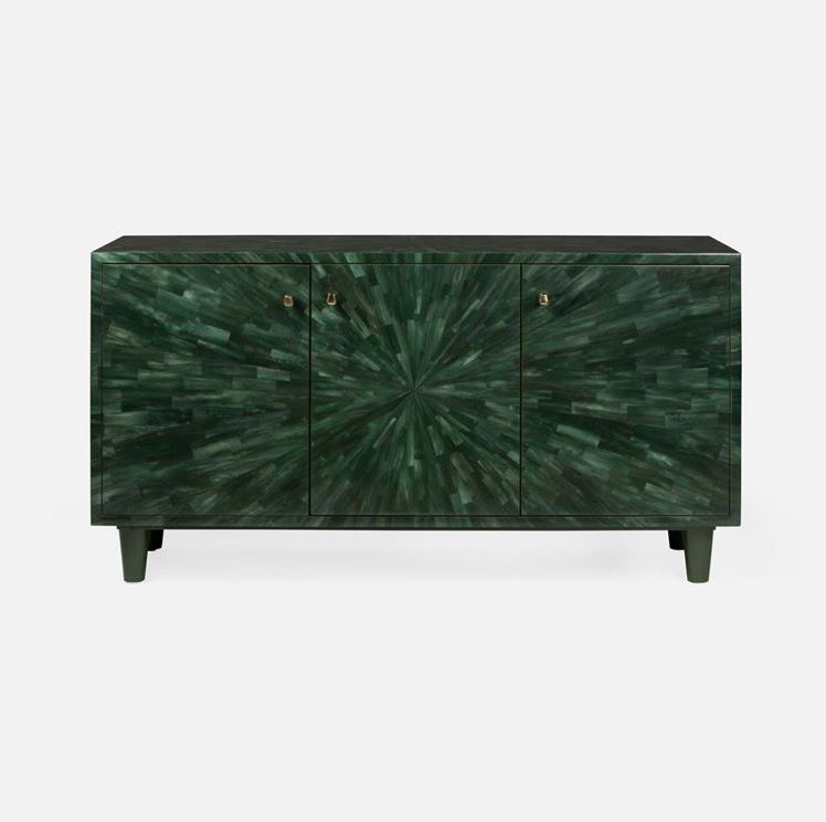 TORION, Buffet, Dark Green, 60'Lx20'Wx32'H, Faux Horn. large image 