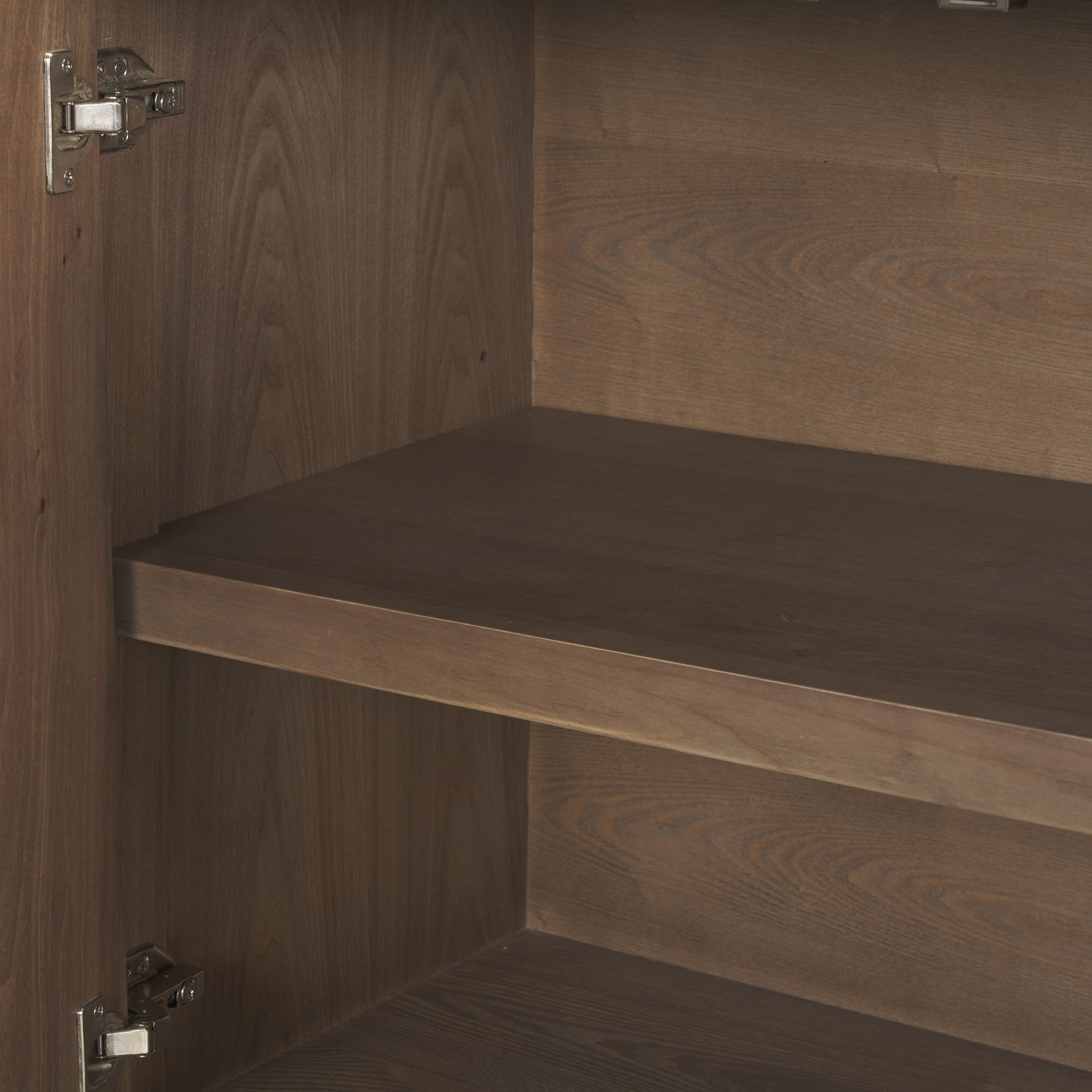 Varenna 4 Door Dark Brown Wood with Rope Handles Sideboard, Sideboards & Buffet by Mercana, 71" length x 17.75" width x 33.75" height View 11