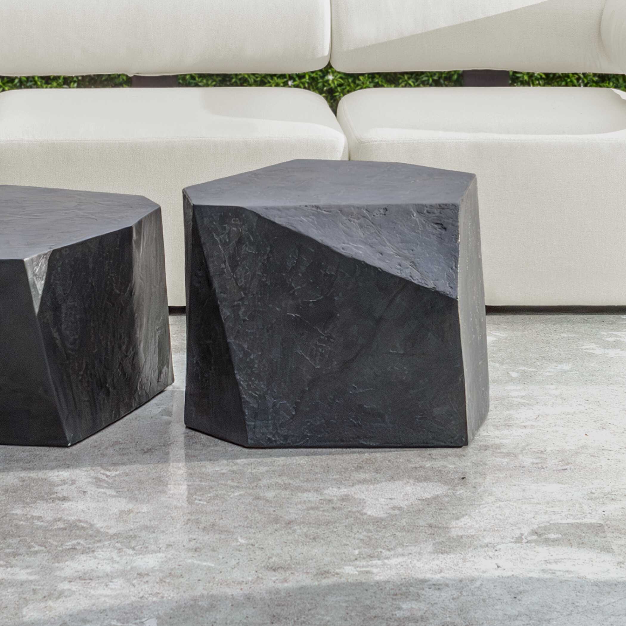 Parra Slate Outdoor Side Table large image 