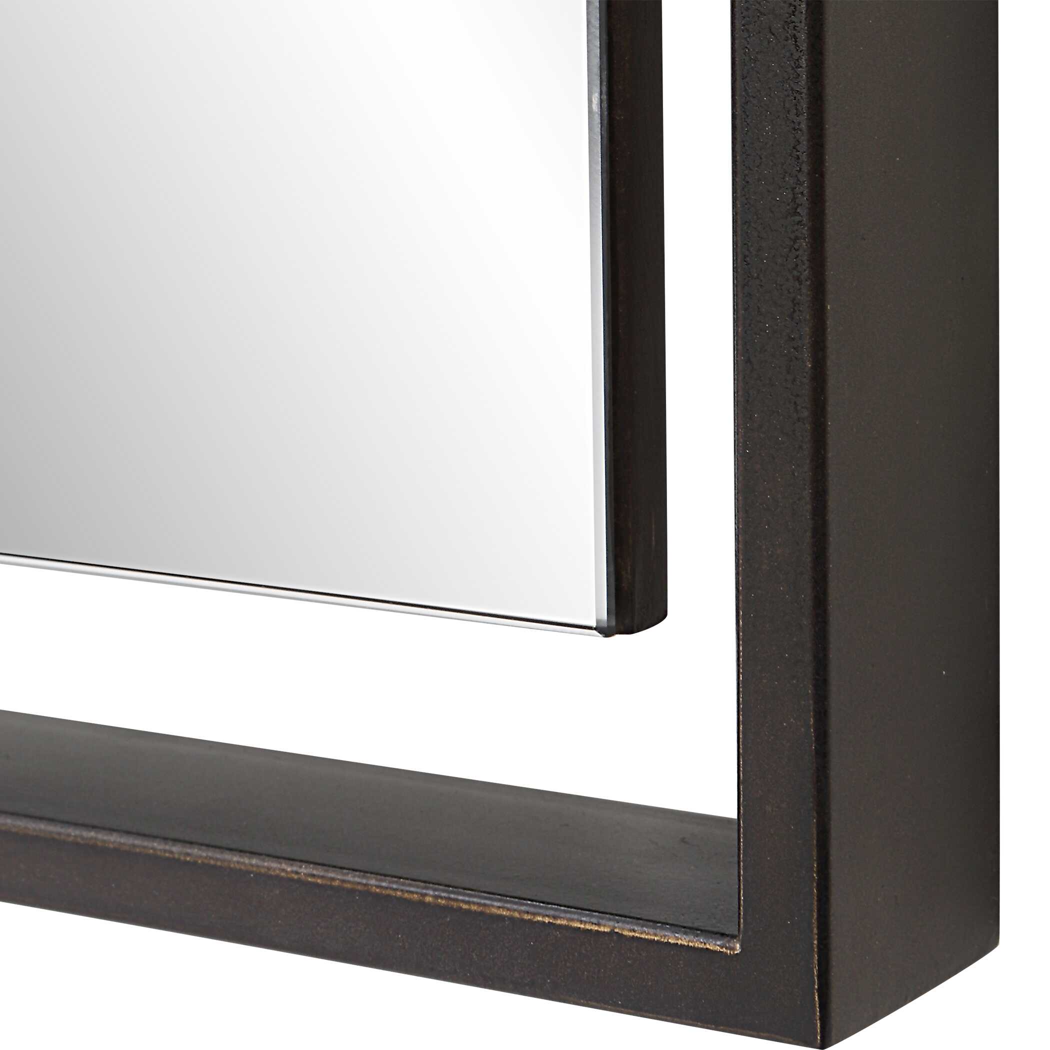 Egon Rectangular Bronze Mirror, by Uttermost, 29.87" width x 50" height x 1.62" depth View 6