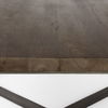 Faye 34L x 34W x 17H Medium Brown Wood with Antique Nickel Metal Base Square Coffee Table thumbnail 6