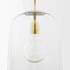 Sadah Tall Clear Blown Glass with Gold Metal Pendant Light, by Mercana, 11.25" length x 11.25" width x 21" height thumbnail 7