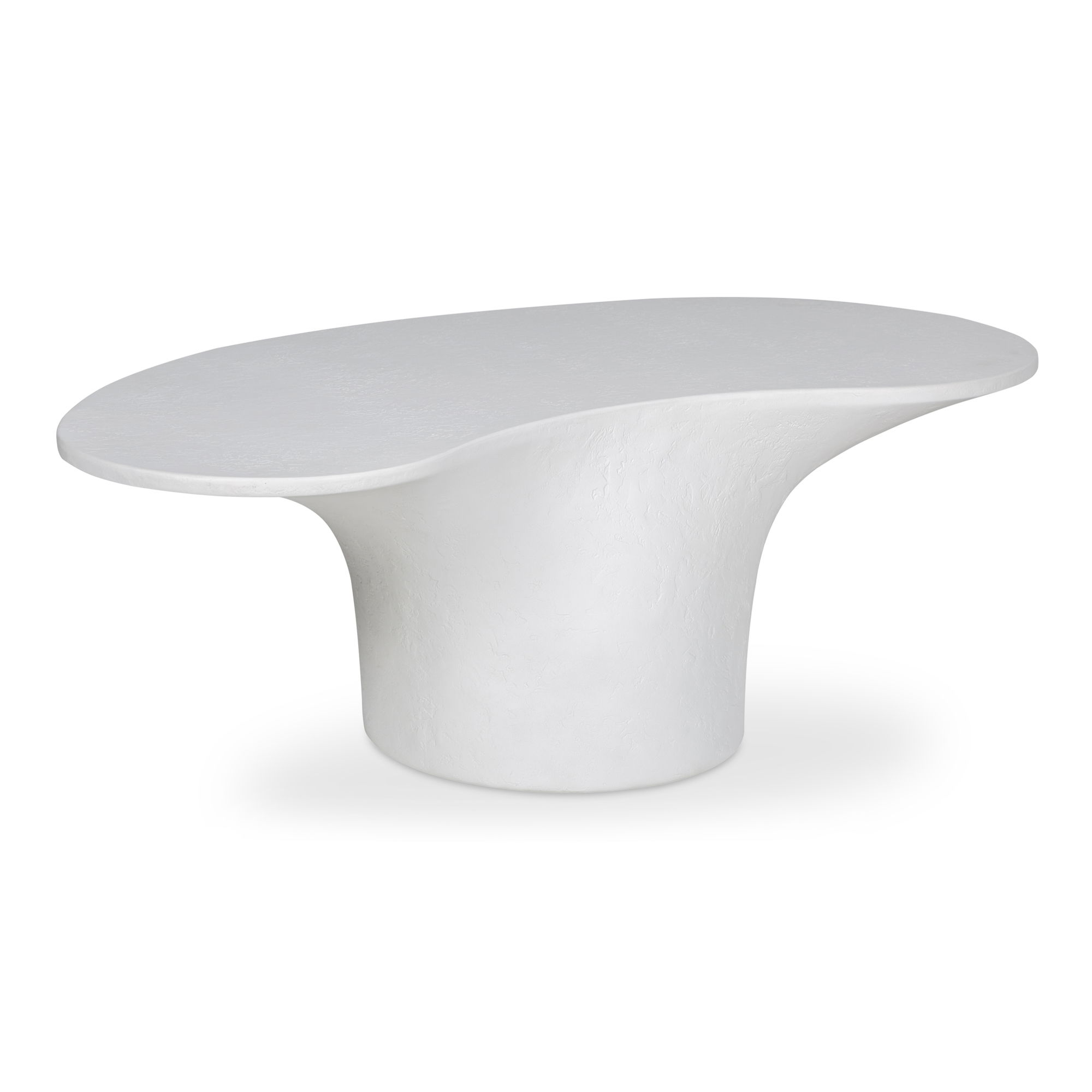 Yumi Outdoor Coffee Table White, by Moe's Home, 47" width x 15.5" height x 23.6" depth View 2