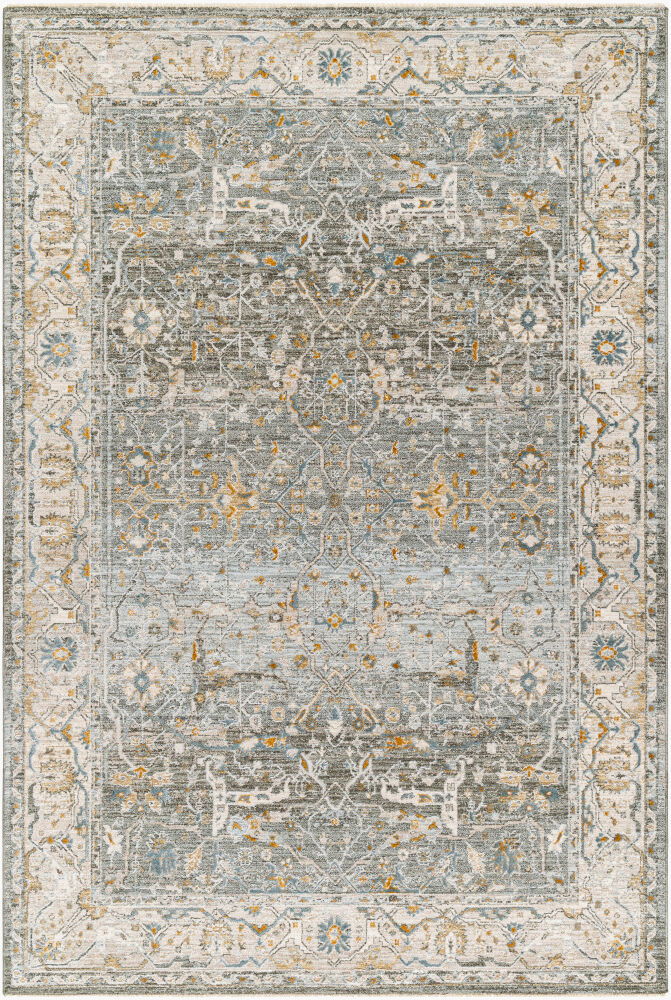Dresden Machine Woven Rug, by Surya, 7'4.58" length x 4'11.84" width