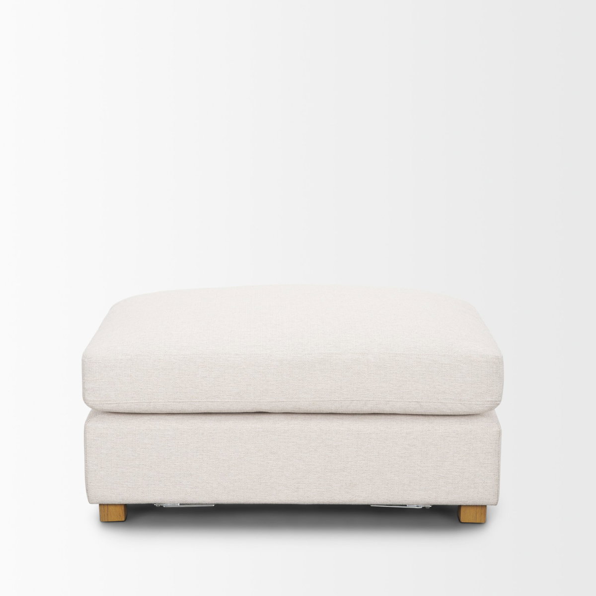 Halston Small Ottoman Oatmeal Performance Fabric, Sectional Sofa by Mercana, 38.5" length x 26.5" width x 19" height View 4