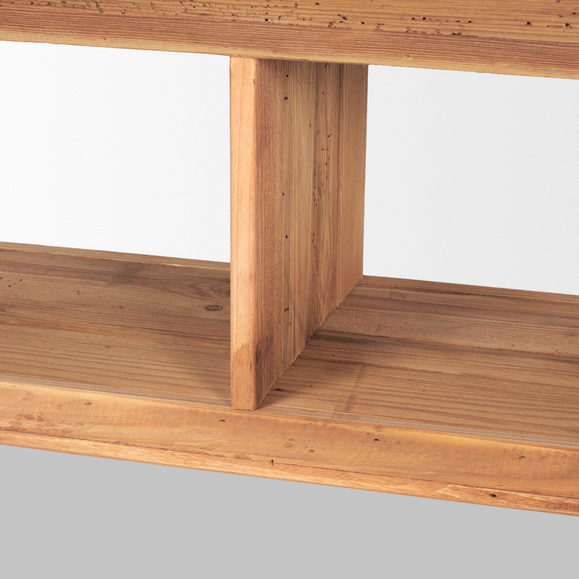 Tabor Natural Wood with Black Oak Waterfall Media Coffee Table large image 