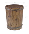 Ceylon Wine Barrel Side Table, Furniture by Uttermost, 19" width x 24" height x 19" depth thumbnail 3