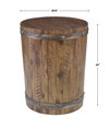 Ceylon Wine Barrel Side Table, Side & End Table by Uttermost, 19" width x 24" height x 19" depth thumbnail 3