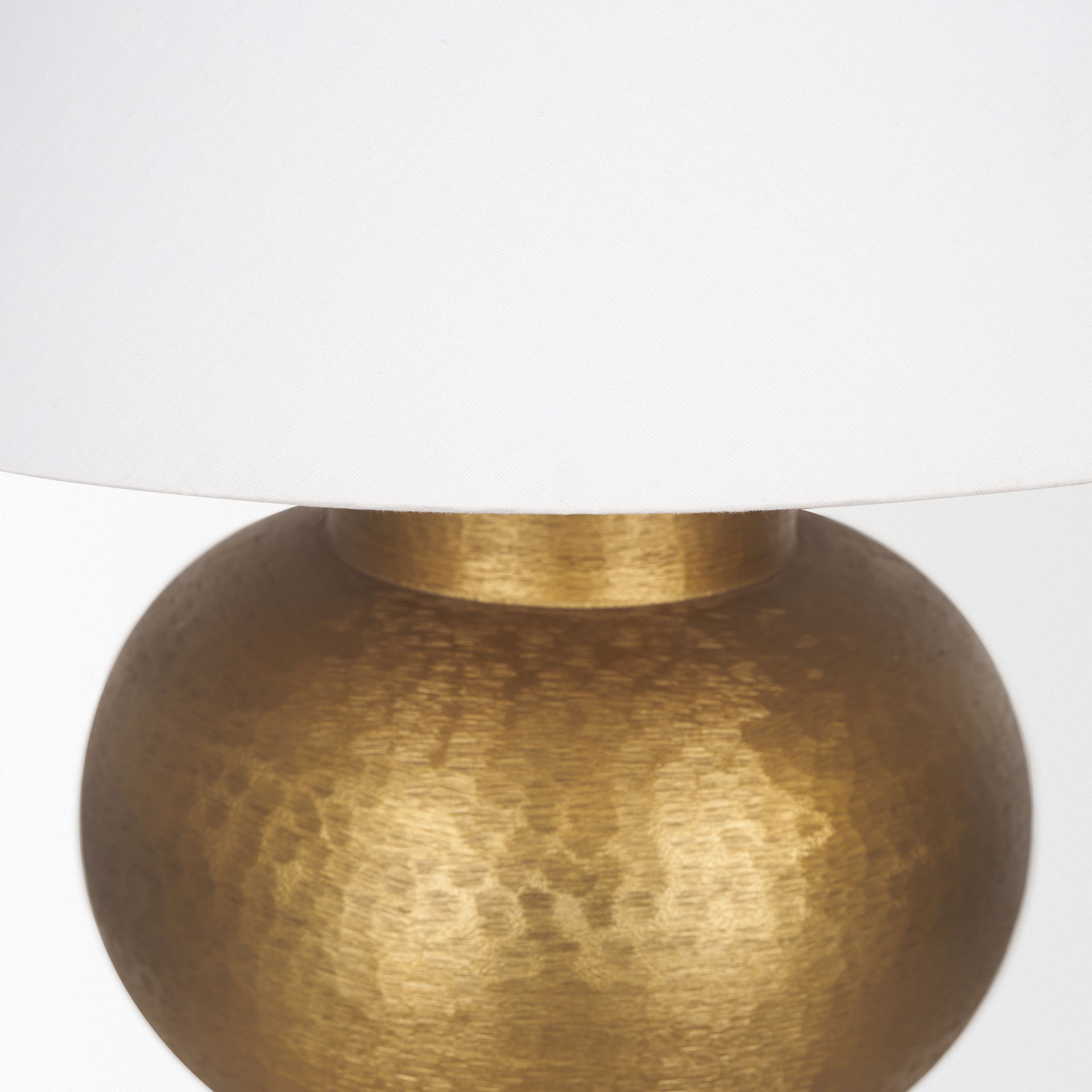 Salaah Antique Gold Brushed Metal with Cream Shade Table Lamp large image 