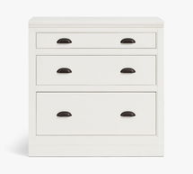 Online Designer Bedroom Aubrey 3-Drawer Lateral File Cabinet, Dutch White