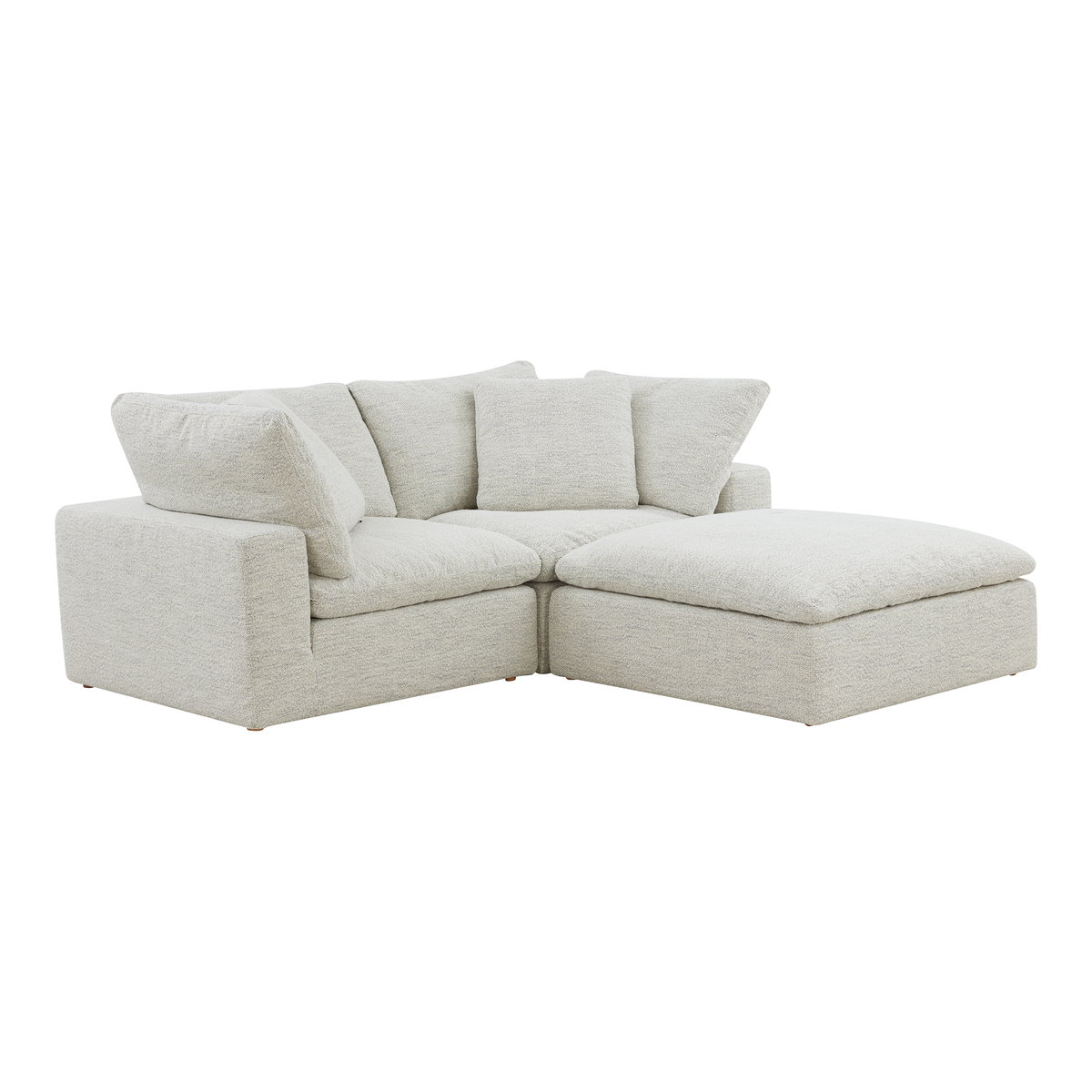 Clay Nook Modular Sectional Coastside Sand, Sectional Sofa by Moe's Home, 89" width x 32" height x 89" depth View 2