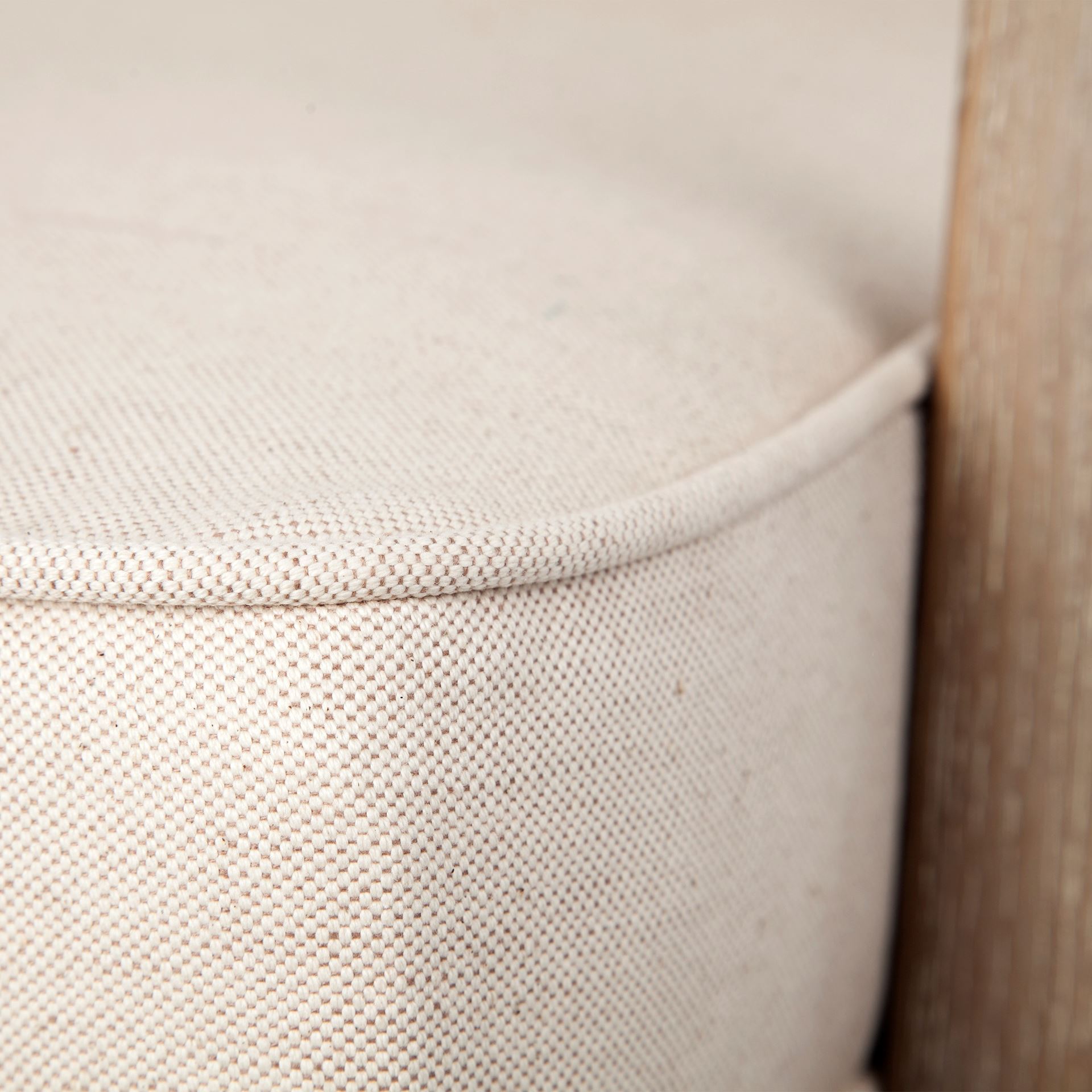 Harman II Off-White Fabric Seat with Wood Frame Accent Chair, by Mercana, 31.1" length x 24.5" width x 30.12" height View 9