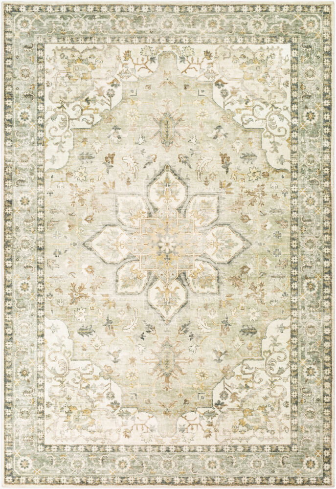 Erin Machine Woven Rug, by Surya, 7'6.55" length x 5'2.99" width