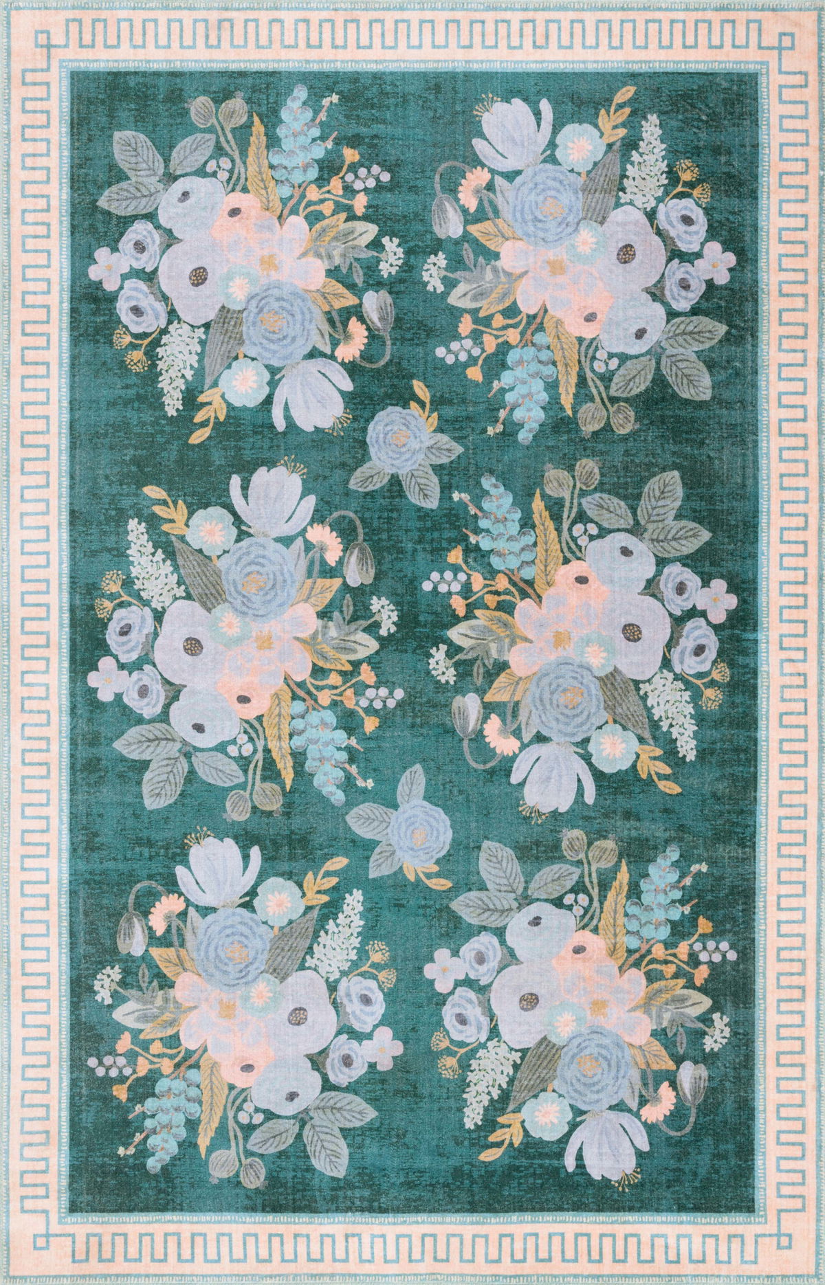 Rifle Paper Co. x Loloi Jardin Rug, 1'6" length x 1'6" width View 1