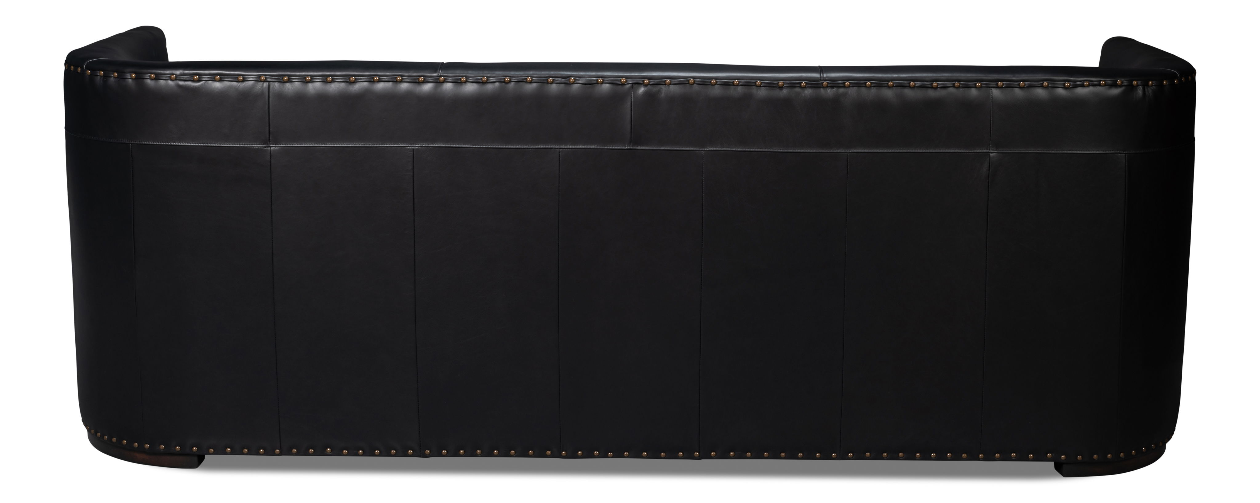 Mcmillan Distilled Leather Sofa,Onyx Blk large image 