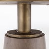 Maxwell II 54' Round Brown Solid Wood Top Brown Wood/Gold Metal Base Dining Table thumbnail 5