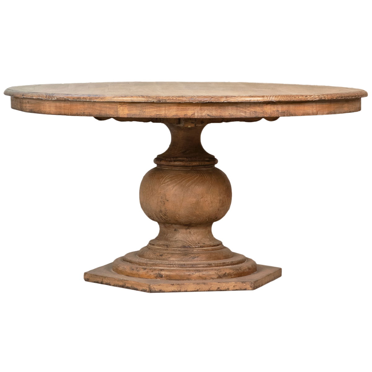 Padilla Dining Table Natural, by Dovetail, 59" width x 30" height x 59" depth View 1