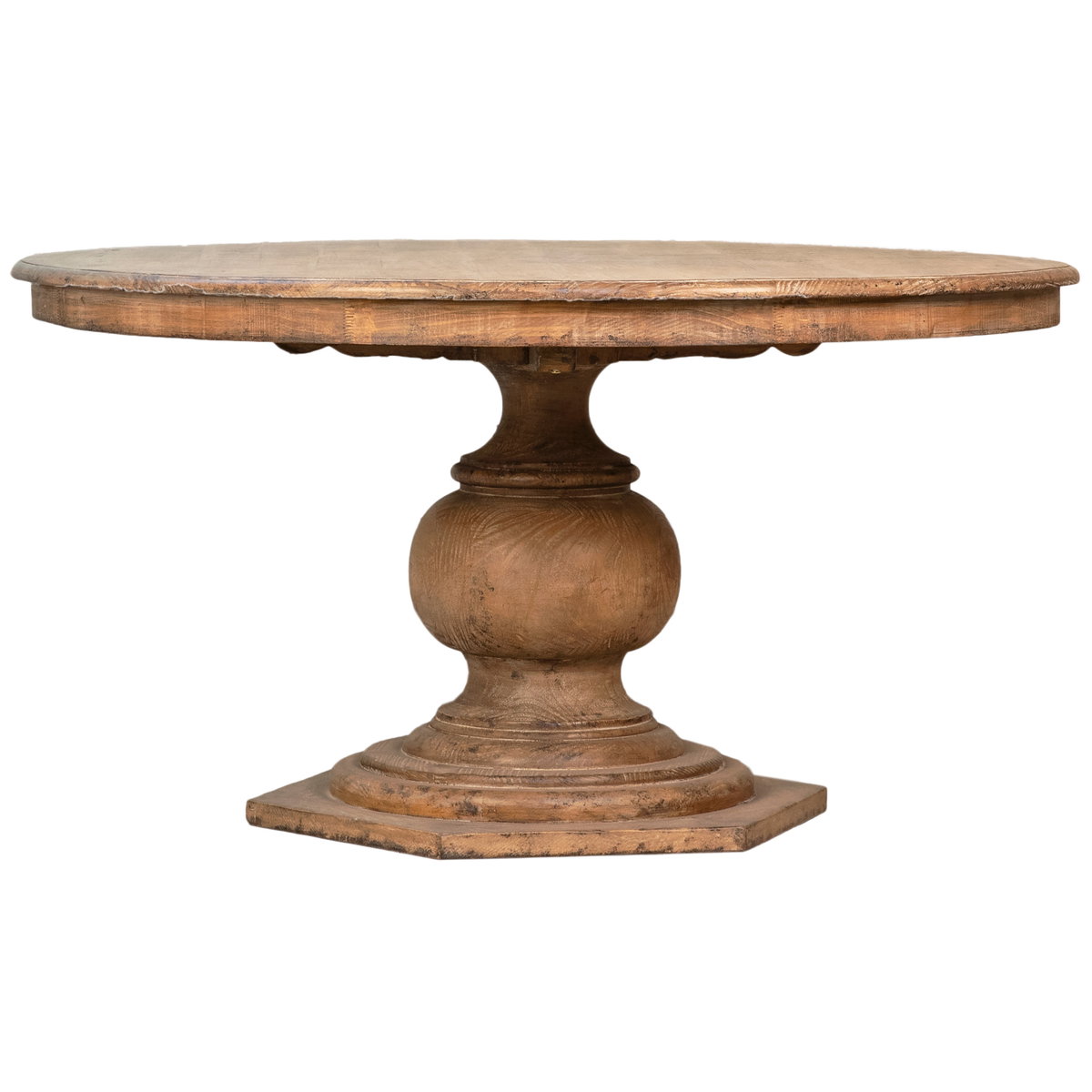 Padilla Dining Table Natural, by Dovetail, 59" width x 30" height x 59" depth View 1