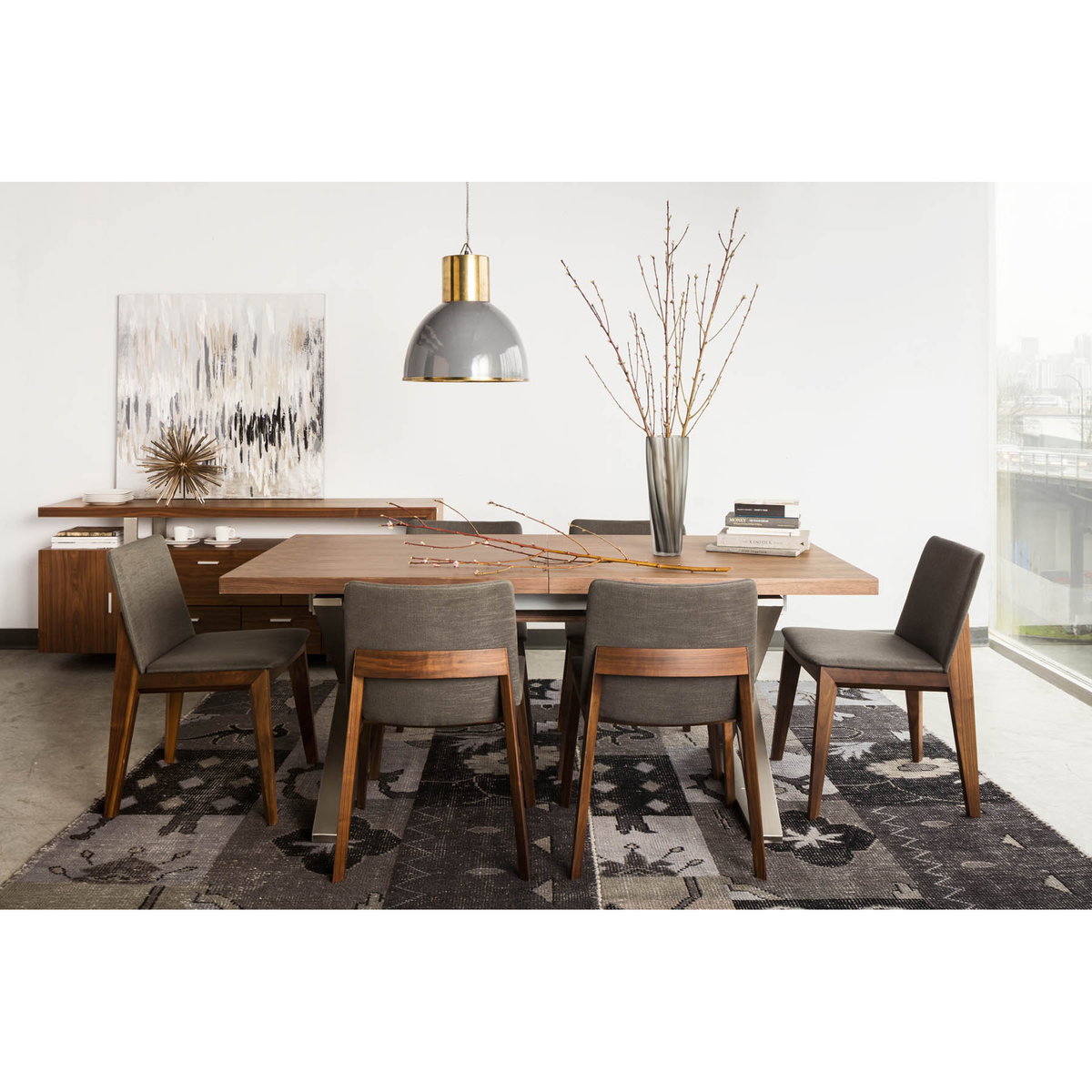 Deco Dining Chair Dark Grey - Set Of Two, by Moe's Home, 21" width x 31" height x 21" depth View 11