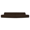 Naomi 2 Piece Convex Modular Sectional Dark Brown, Sectional Sofa by Moe's Home, 161.4" width x 28.3" height x 39" depth thumbnail 1