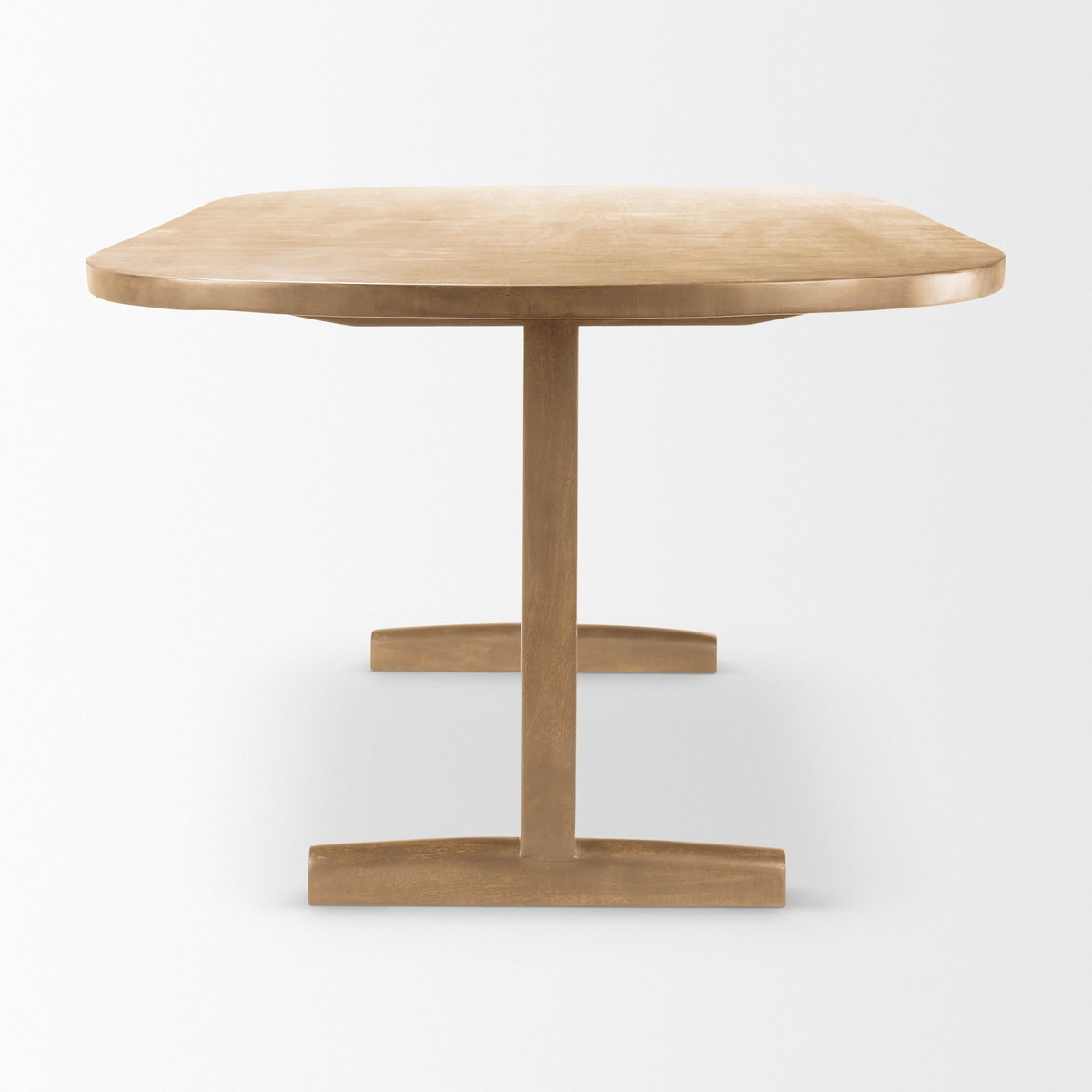 Viktor 94'L Light Brown Solid Wood Dining Table, by Mercana, 94" length x 42" width x 30" height View 4