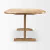 Viktor 94'L Light Brown Solid Wood Dining Table, by Mercana, 94" length x 42" width x 30" height thumbnail 6