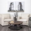 Colette Large Black/White Patterned Vase, Decorative Jar by Mercana, 9.8" length x 7.9" width x 20.3" height thumbnail 3