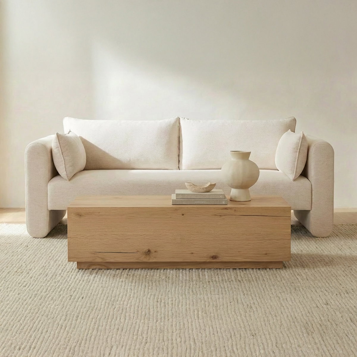 Moore Sofa Oat, Sofas & Sectional by Moe's Home, 85" width x 31.5" height x 36" depth View 6