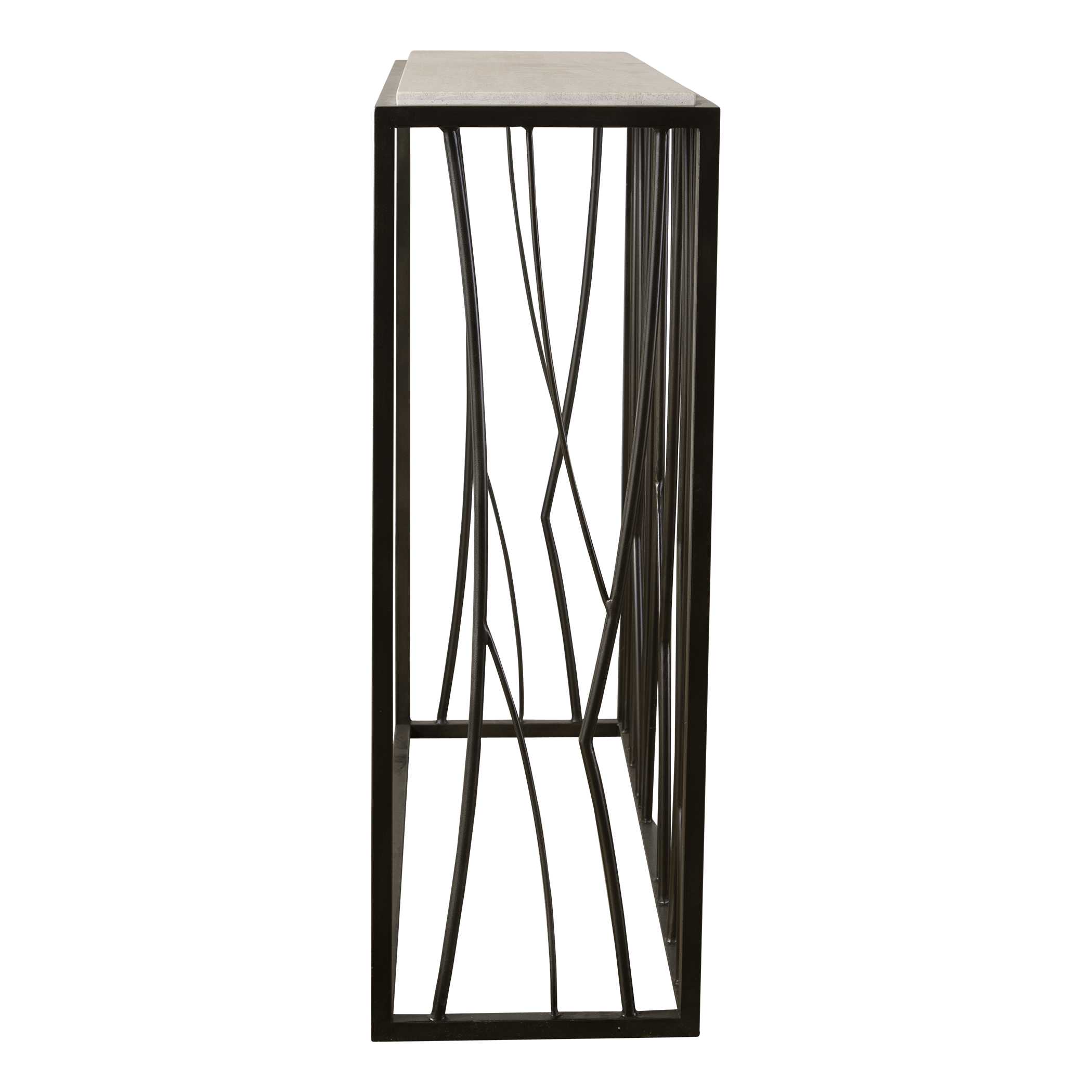 Reed Travertine Console Table large image 