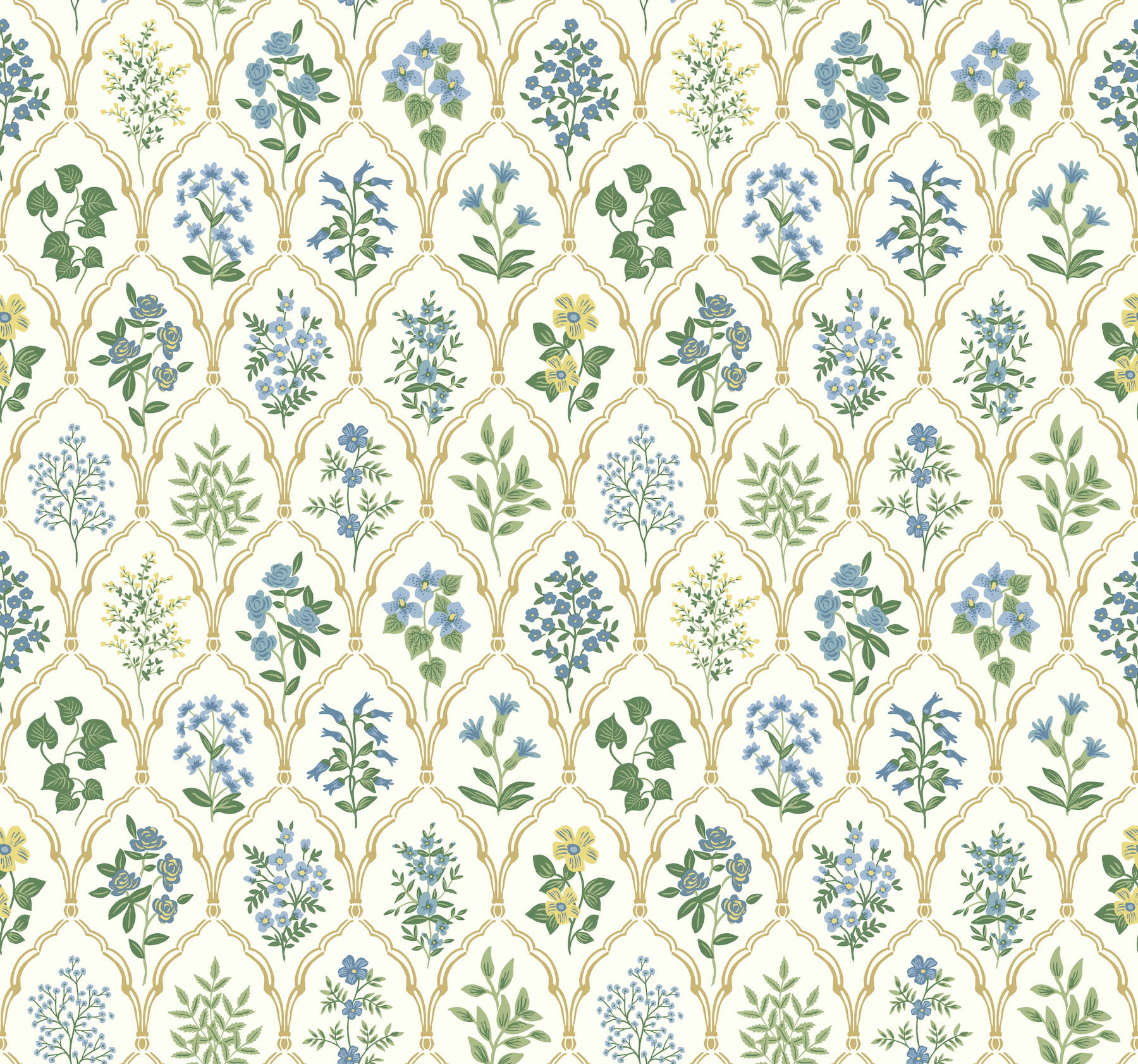 Hawthorne Blue & Green Wallpaper large image 