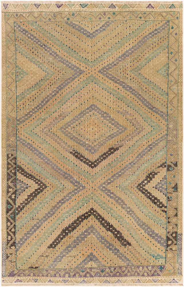 Antique One of a Kind Handmade Rug, by Surya, 9'5" length x 6'2" width