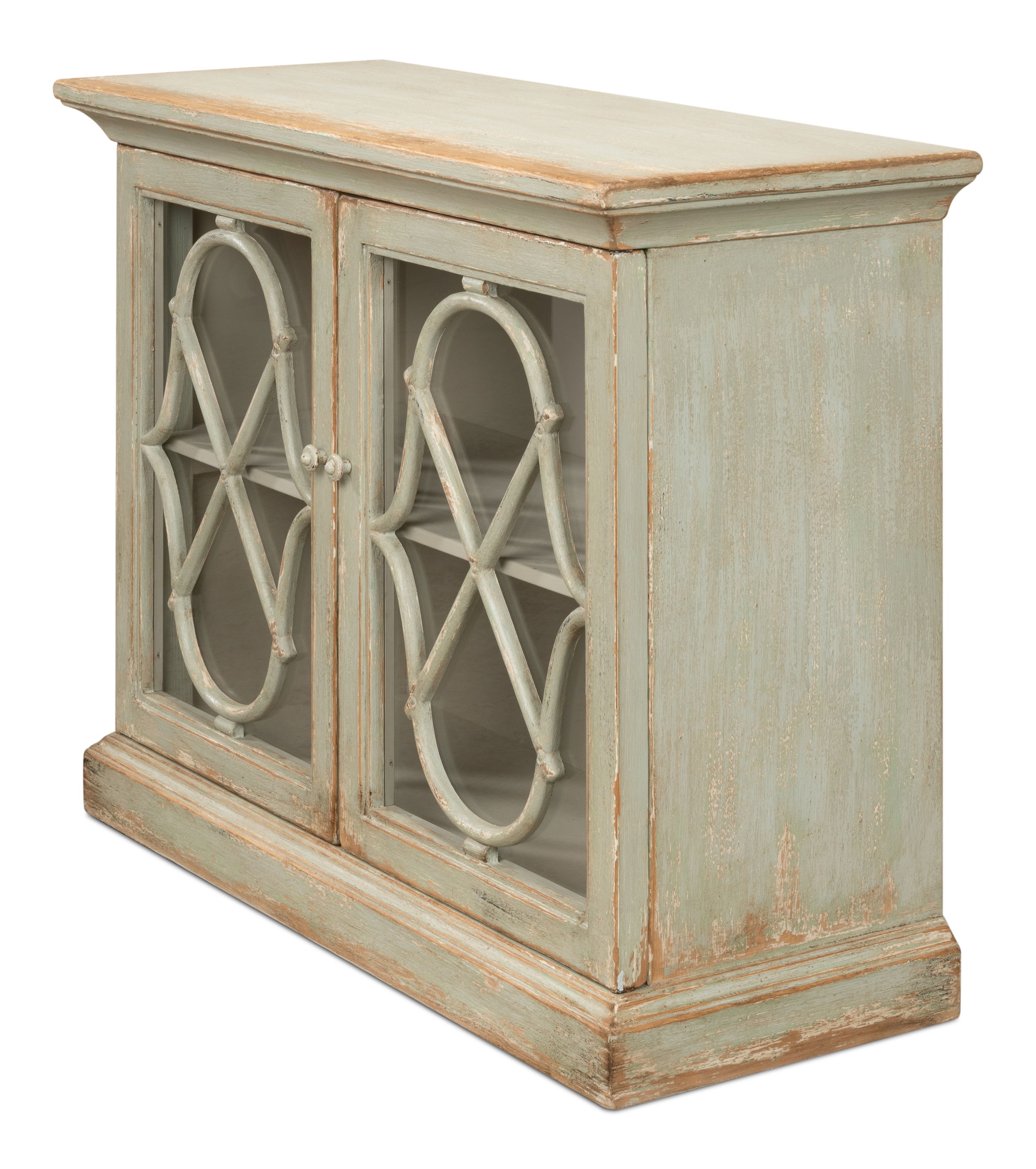 Sonya Commode, Sage, Cabinets & Chest by Sarreid, 46" length x 19" width x 35" height View 6