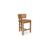Morel Counter Stool Brown Leather, Counter & Bar Stool by Moe's Home, 21.25" width x 35.43" height x 22.04" depth thumbnail 2
