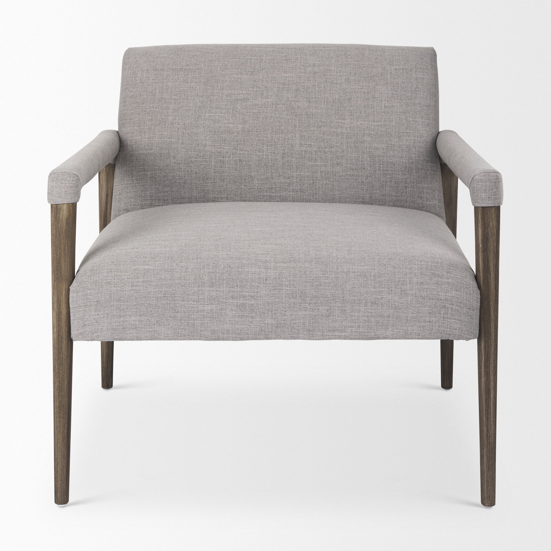Palisades Gray Fabric with Brown Wood Frame Accent Chair large image 