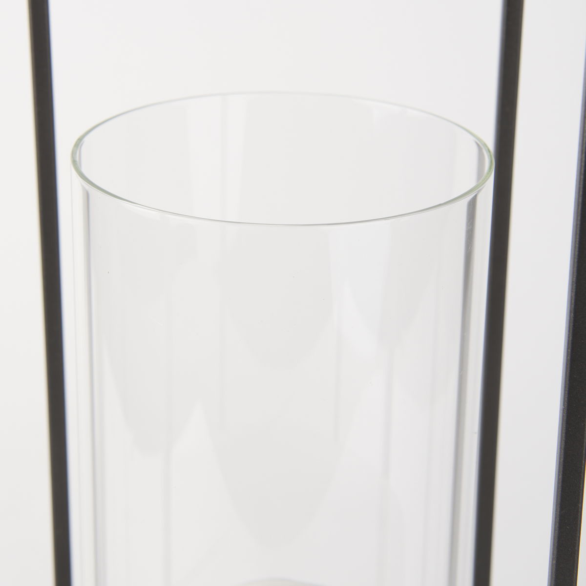 Albus I Large Black Metal Rectangular Table Candle Holder, Candles & Candle Holder by Mercana, 9.25" length x 9.25" width x 23.82" height View 9