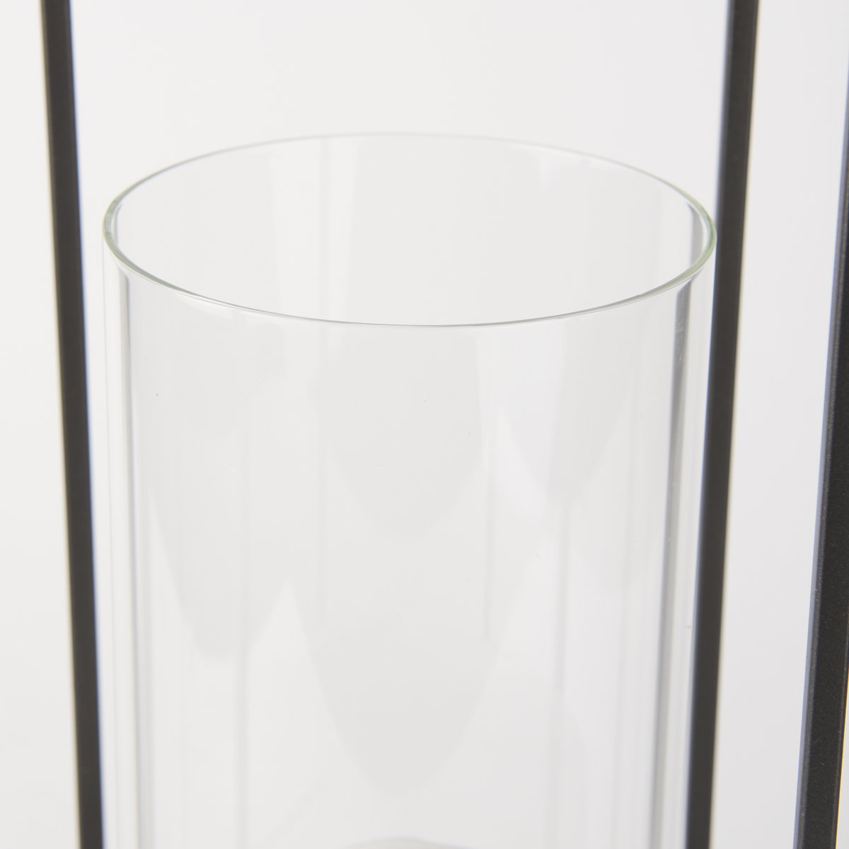 Albus I Large Black Metal Rectangular Table Candle Holder, Candles & Candle Holder by Mercana, 9.25" length x 9.25" width x 23.82" height View 9