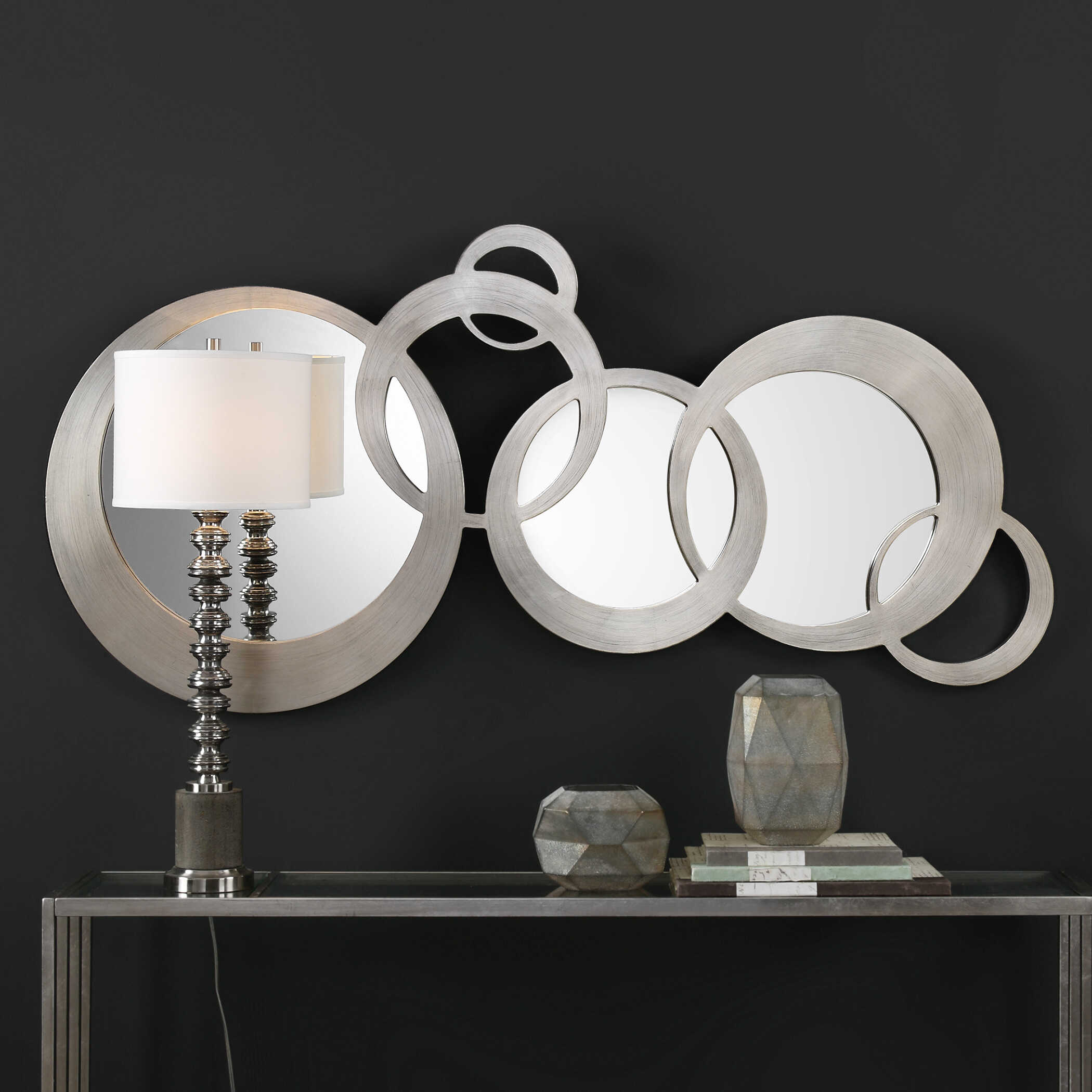 Odiana Silver Rings Modern Mirror large image 