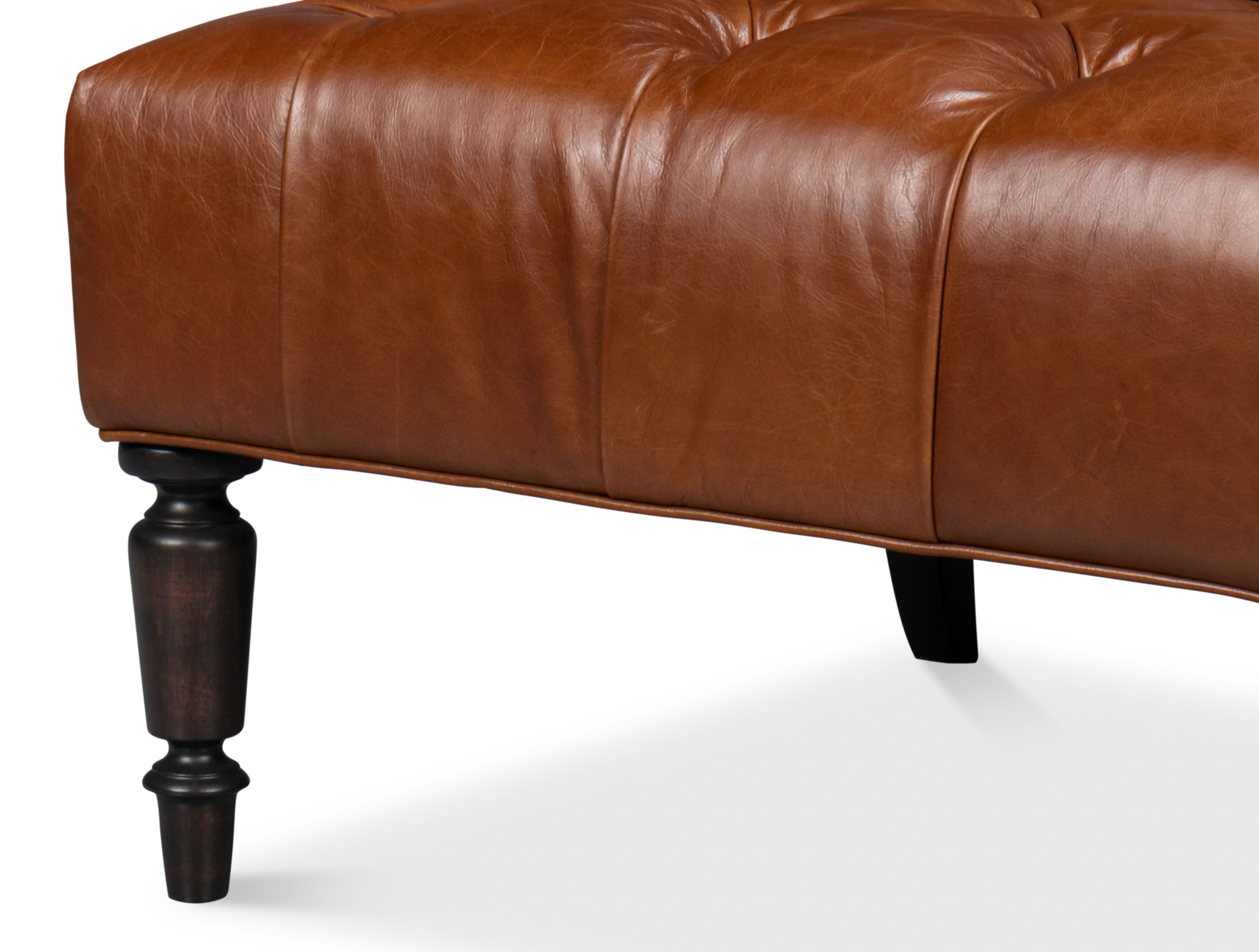 Benton Distilled Leather Chair Brown large image 