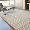Bandera Handmade Solid Cream/Beige Area Rug (8'X10') thumbnail 6