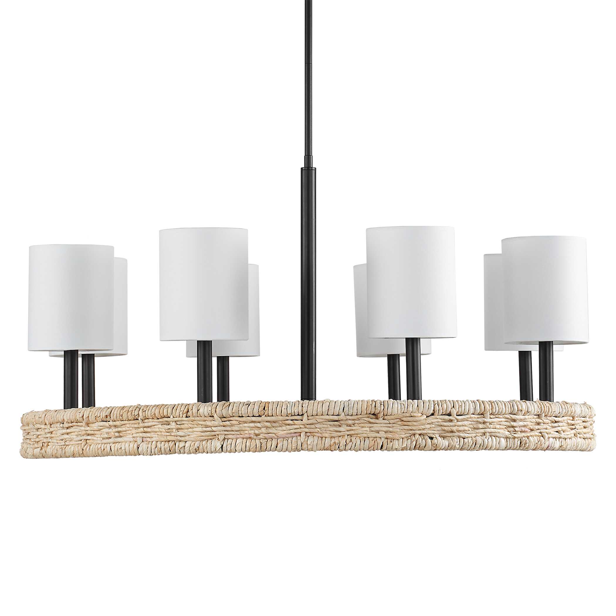 Faiyam 8 Light Rattan Chandelier, Ceiling Light by Uttermost, 36.5" width x 18.25" height x 36.5" depth View 4