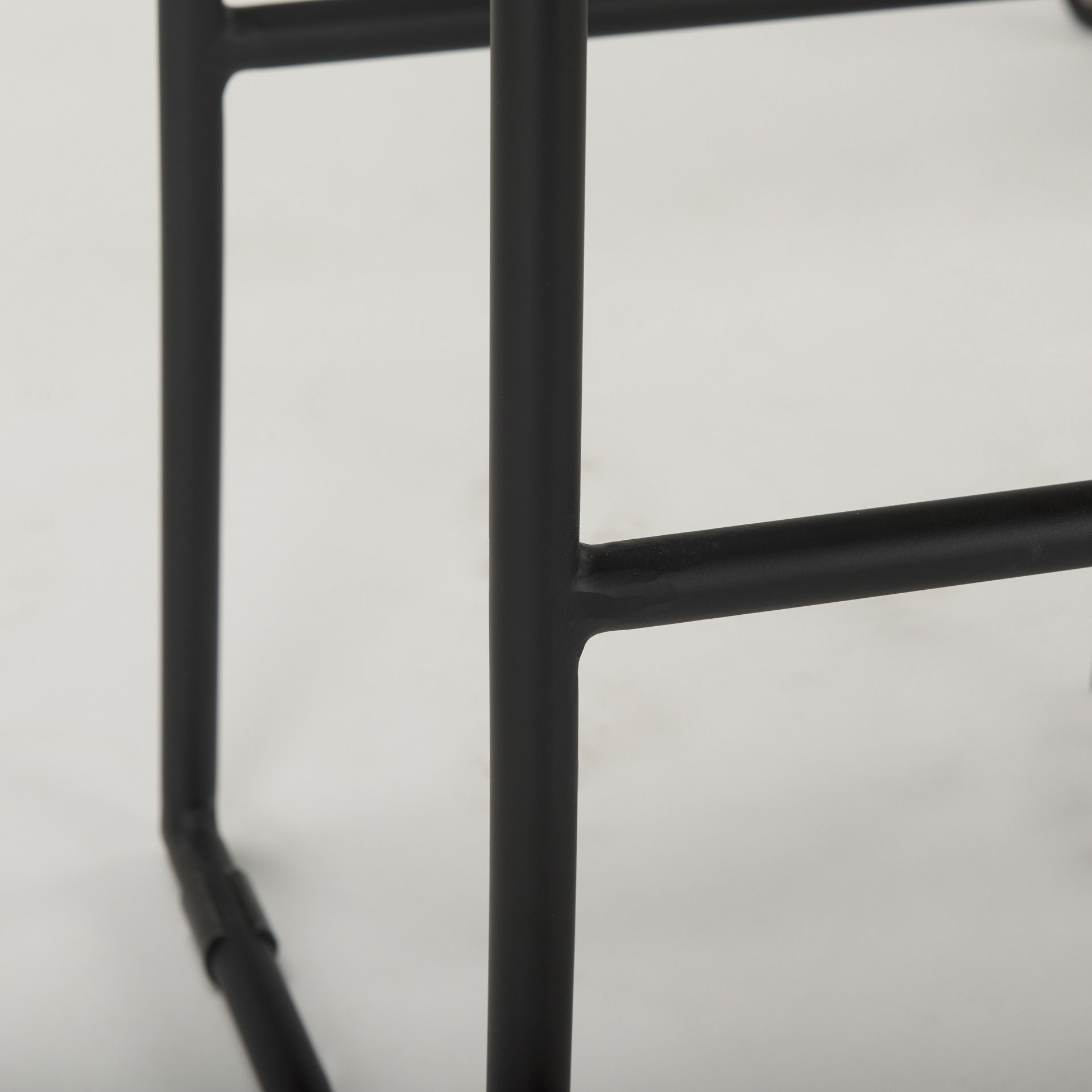 Givens 31.8'H Seat Height Natural Wood with Black Metal Frame Bar Stool, Counter & Bar Stool by Mercana, 14.1" length x 15.8" width x 32" height View 10