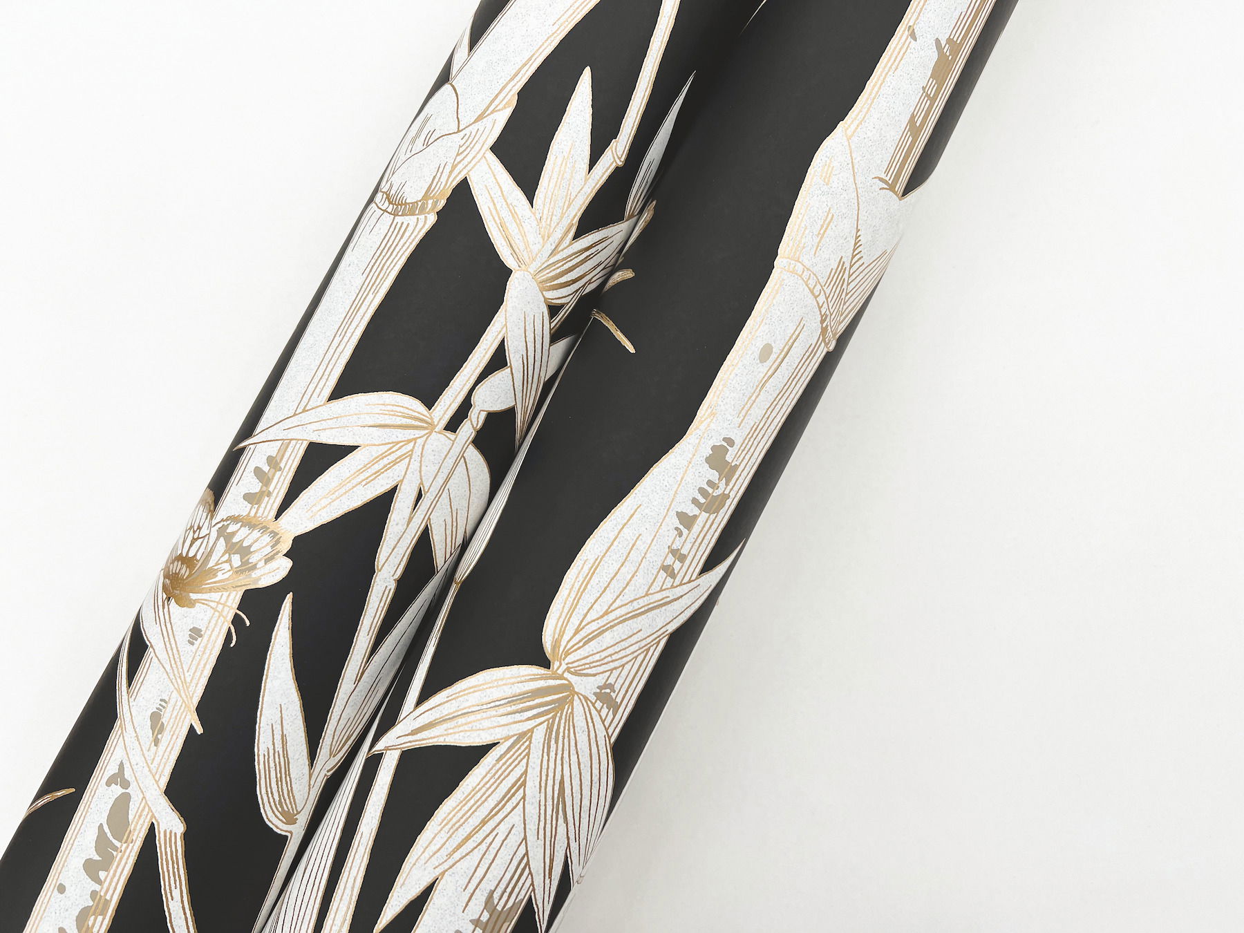 Bambou Toile Black Wallpaper large image 