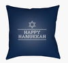 Happy Hannukah II Accent Pillow, Decorative Pillow by Surya, 18" length x 18" width thumbnail